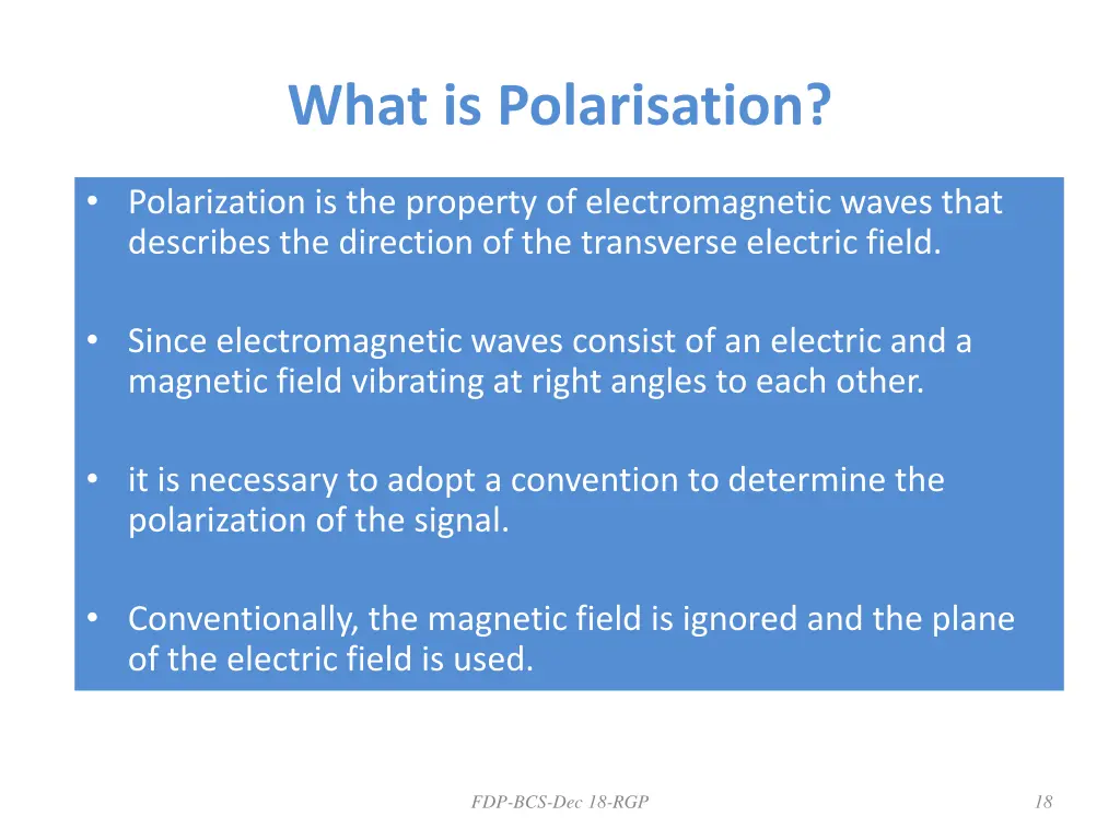 what is polarisation