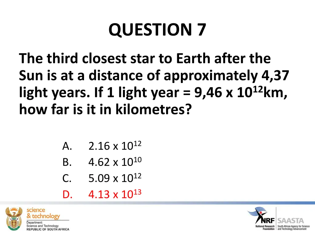 question 7