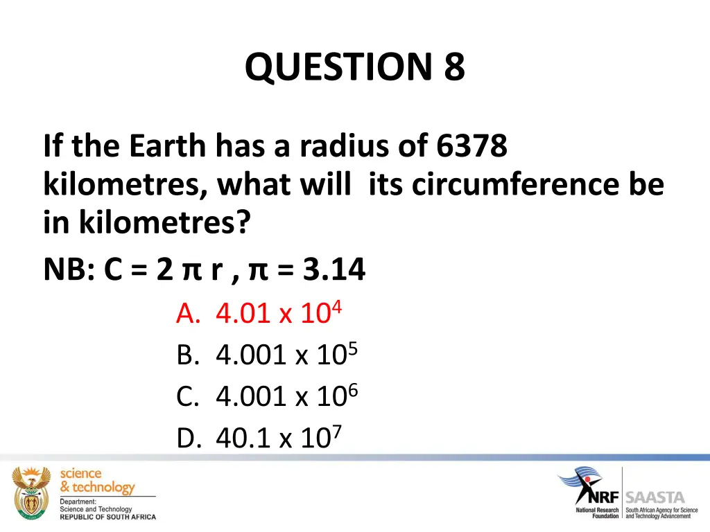 question 8