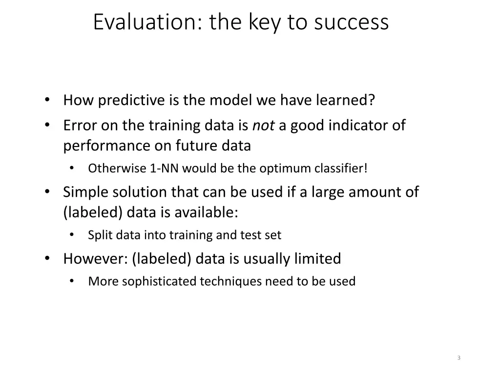 evaluation the key to success