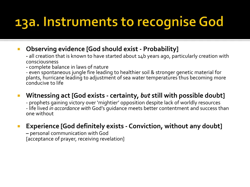 observing evidence god should exist probability