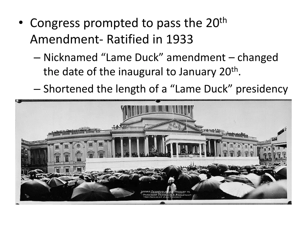 congress prompted to pass the 20 th amendment