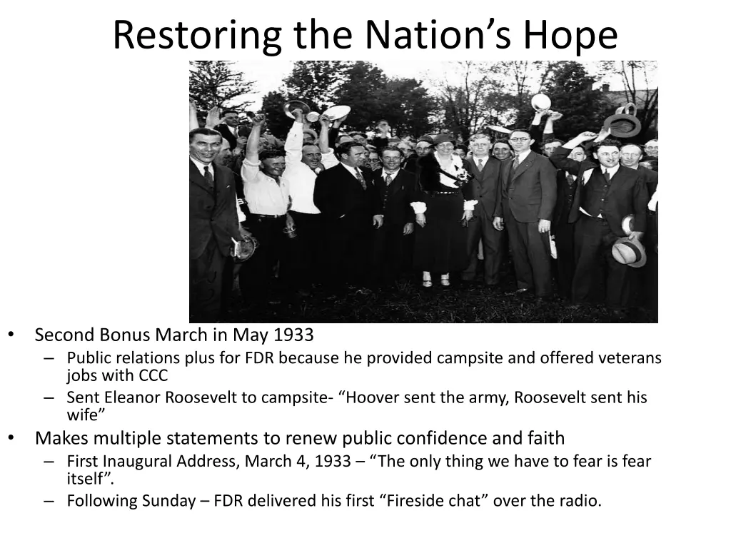 restoring the nation s hope