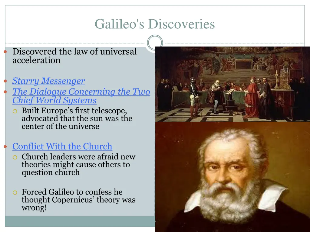 galileo s discoveries