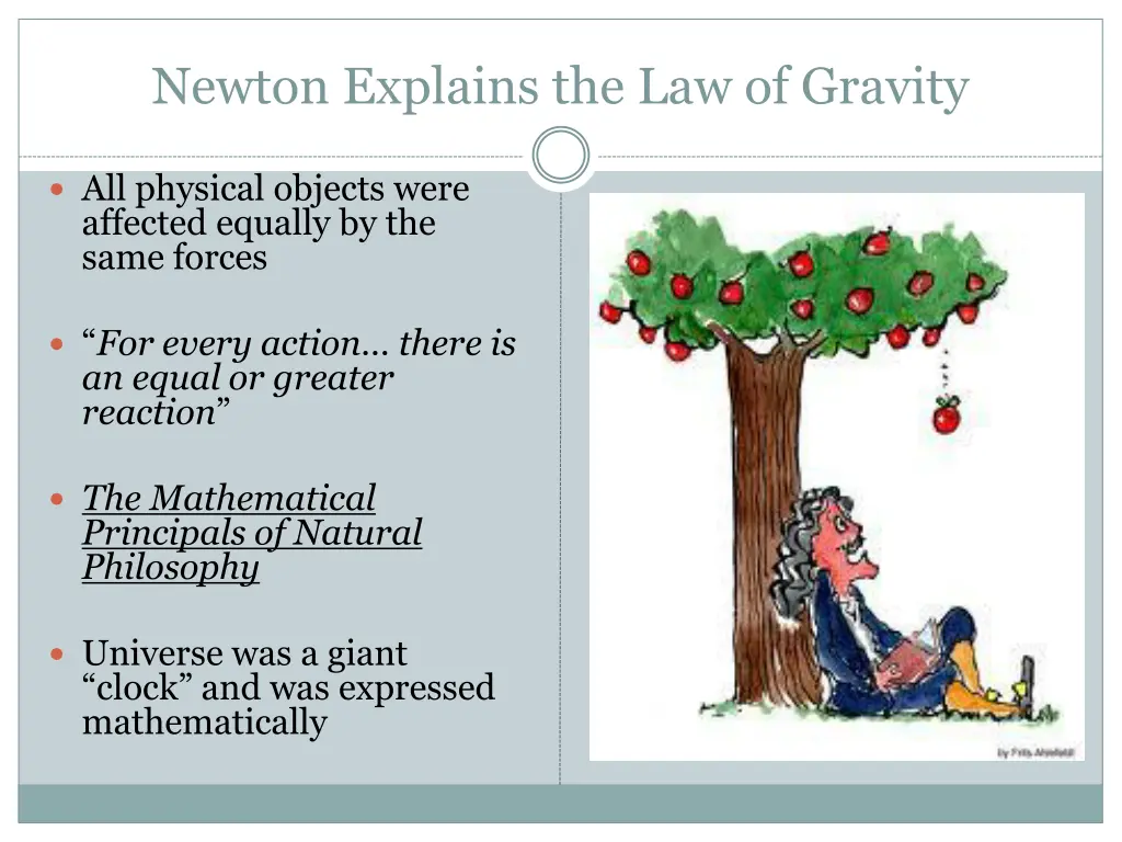 newton explains the law of gravity