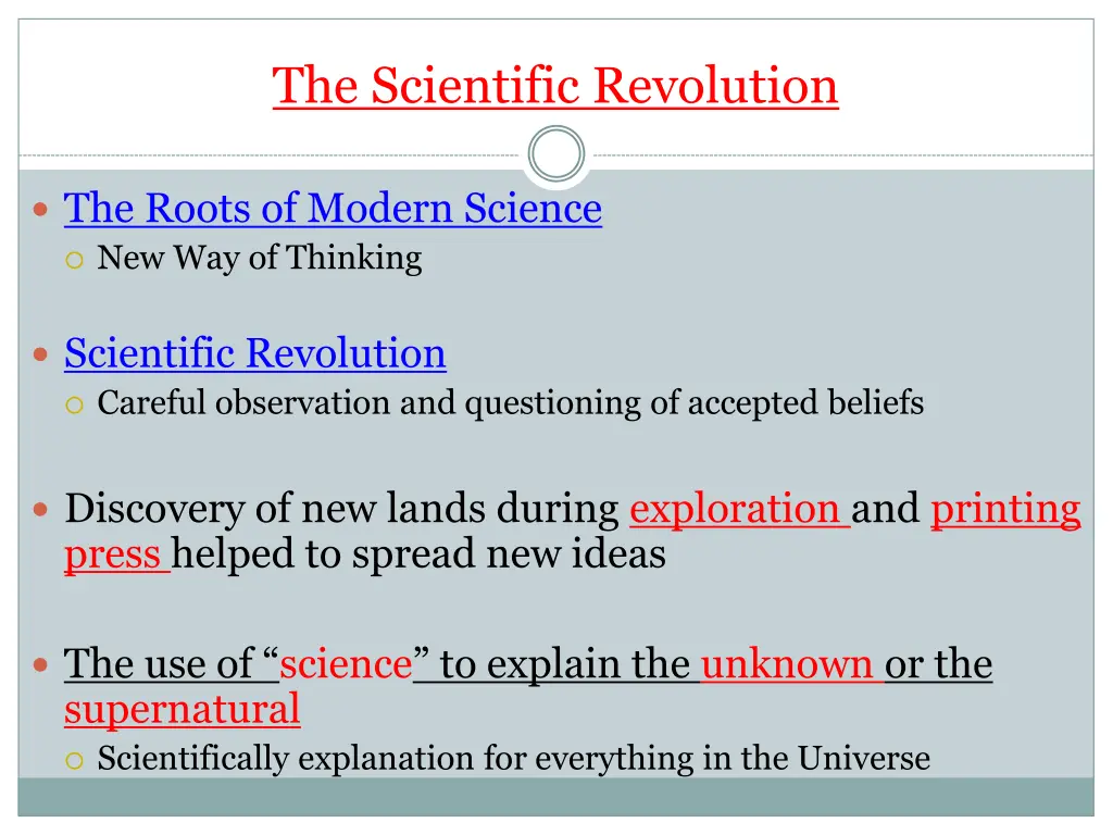 the scientific revolution 1