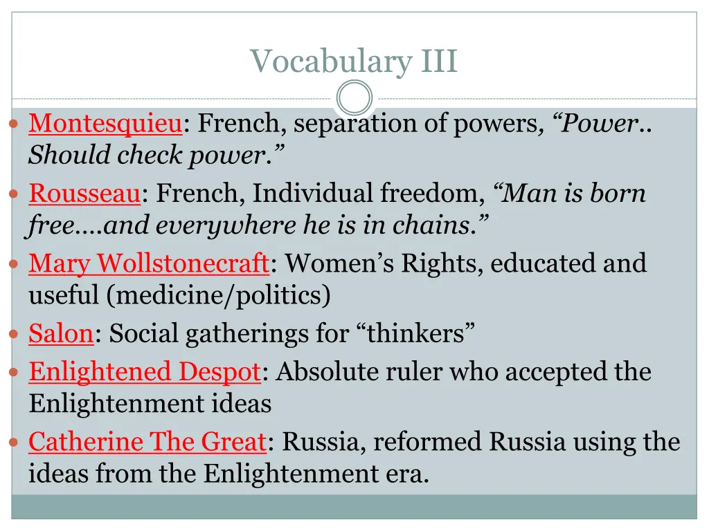 vocabulary iii