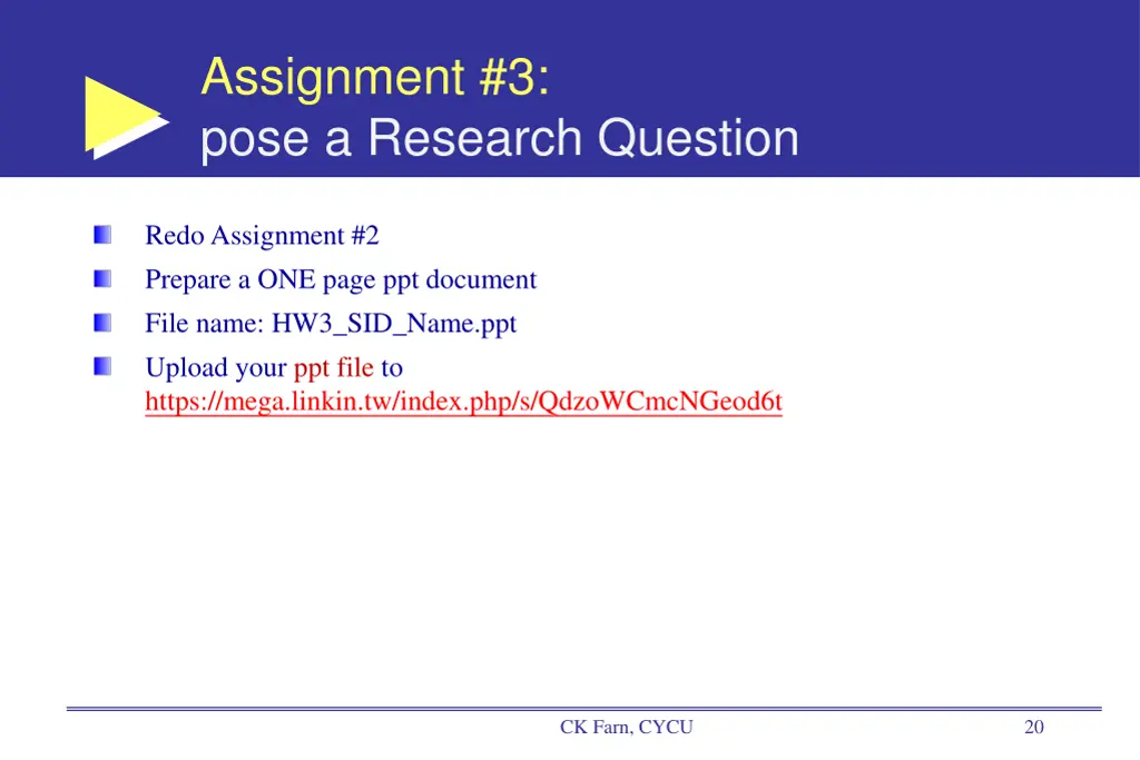 assignment 3 pose a research question