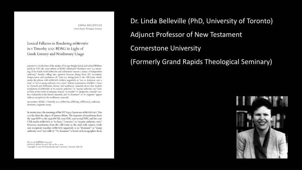 dr linda belleville phd university of toronto