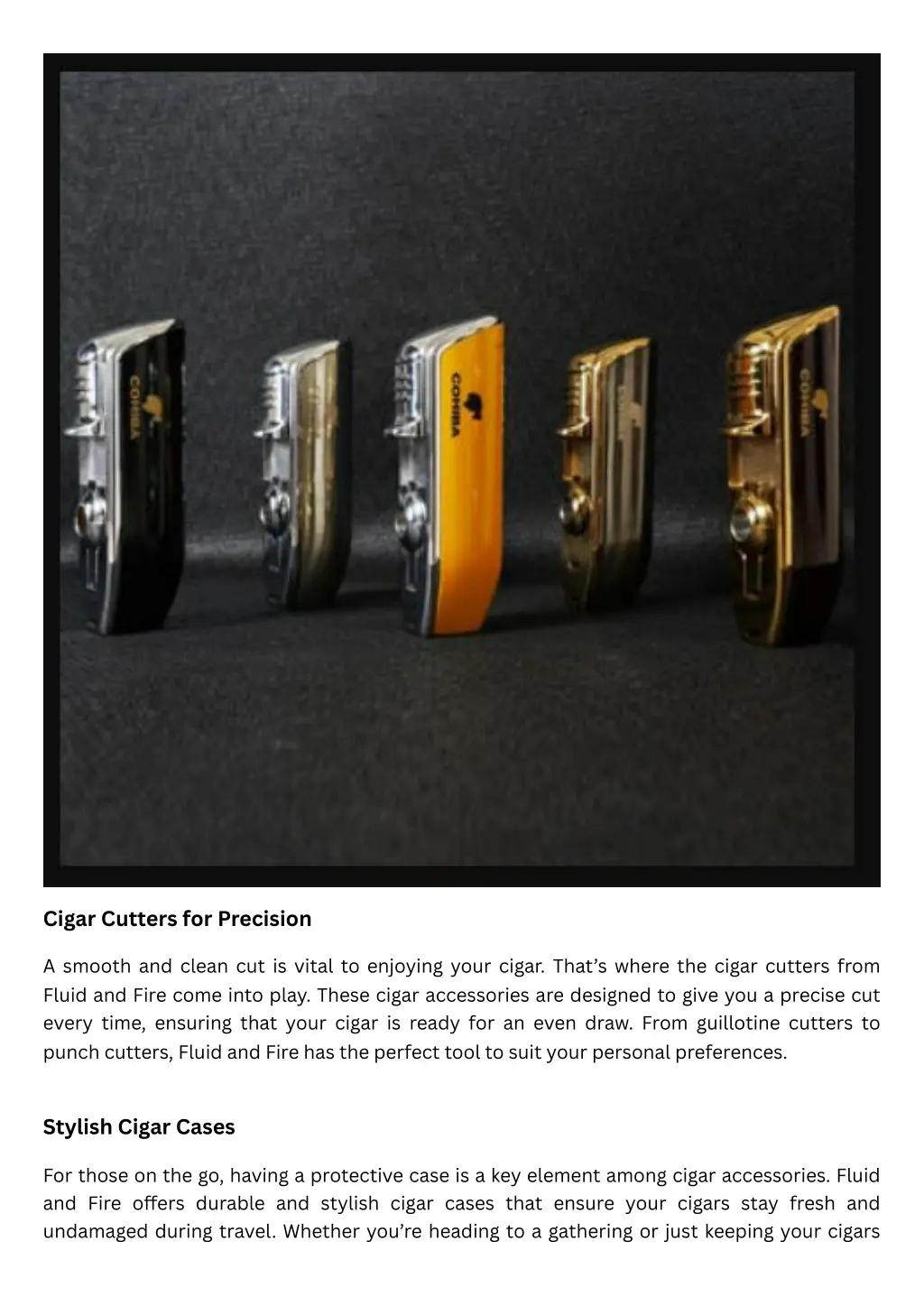 cigar cutters for precision