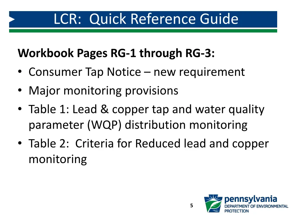 lcr quick reference guide