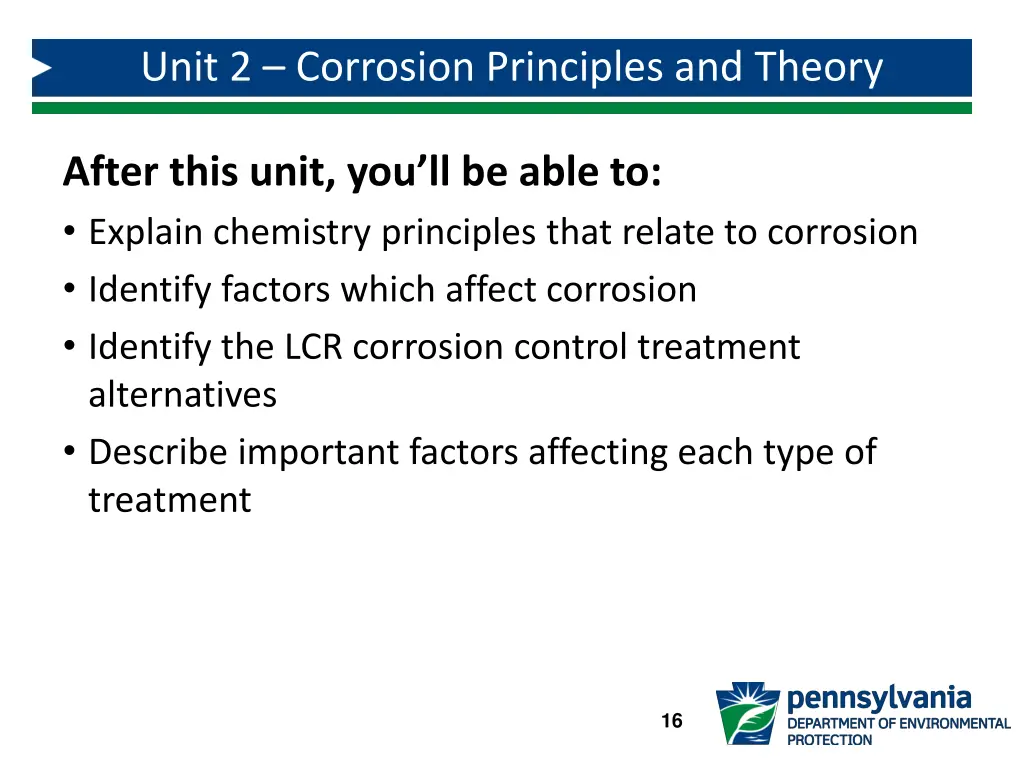 unit 2 corrosion principles and theory