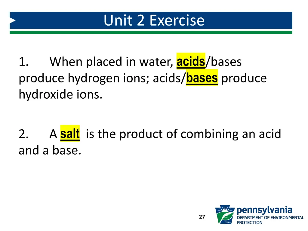 unit 2 exercise