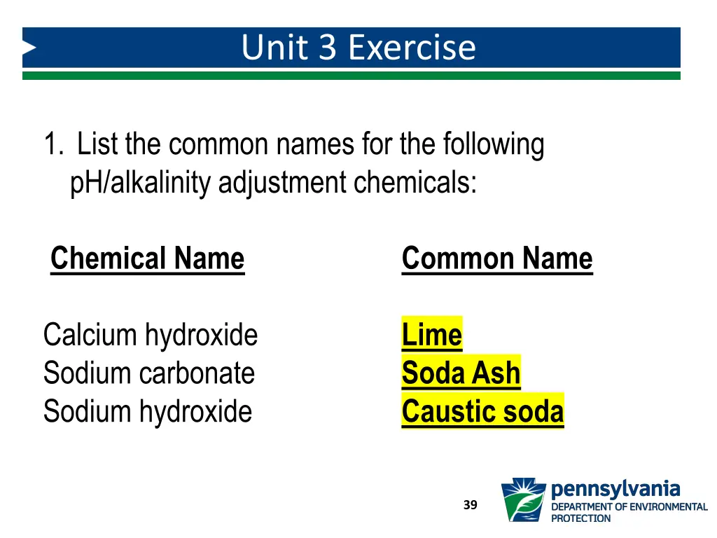 unit 3 exercise