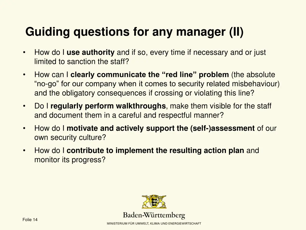 guiding questions for any manager ii