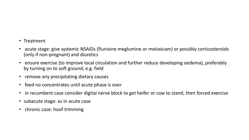 treatment acute stage give systemic nsaids