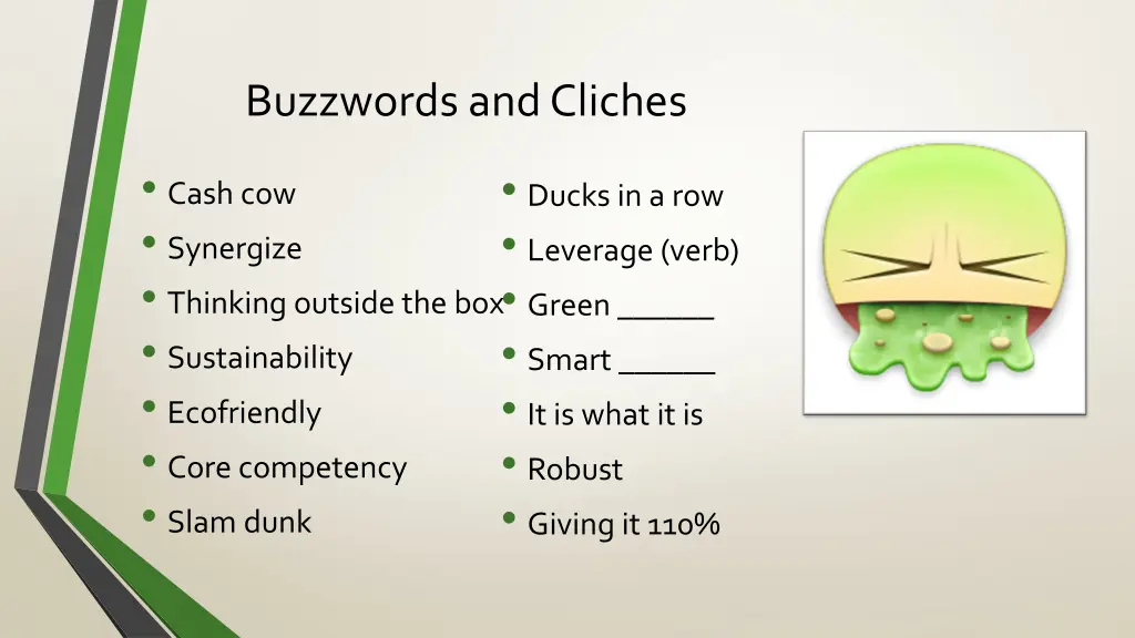 buzzwords and cliches