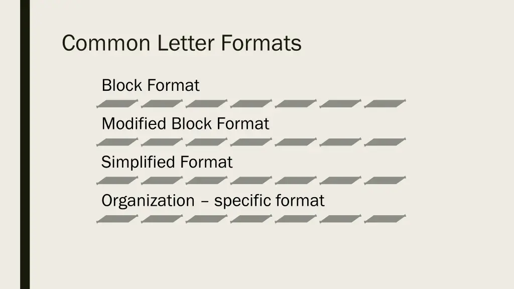 common letter formats