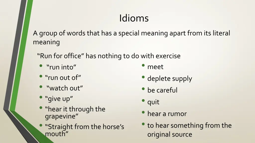 idioms