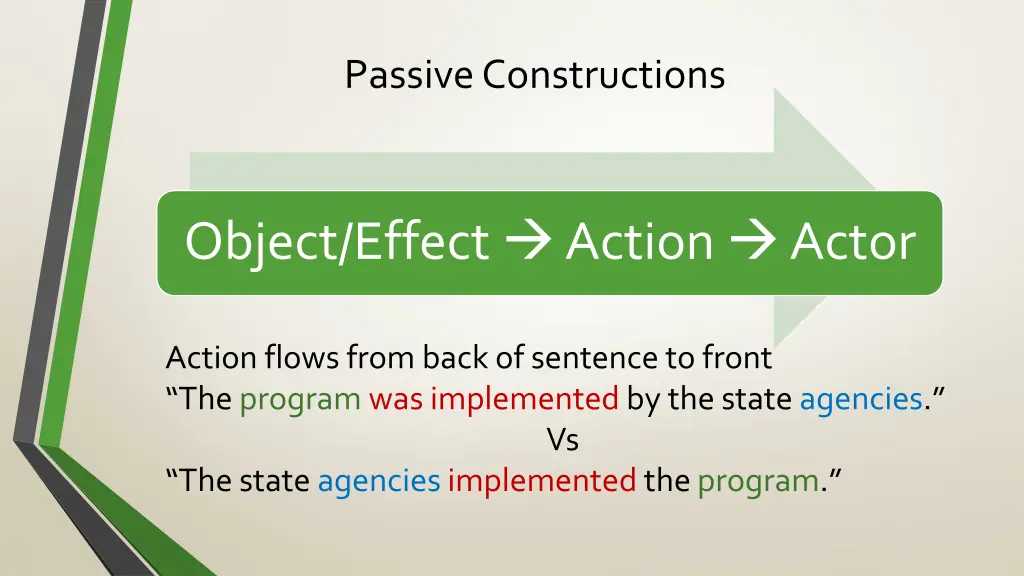 passive constructions