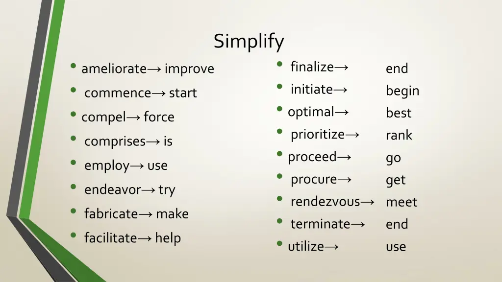 simplify