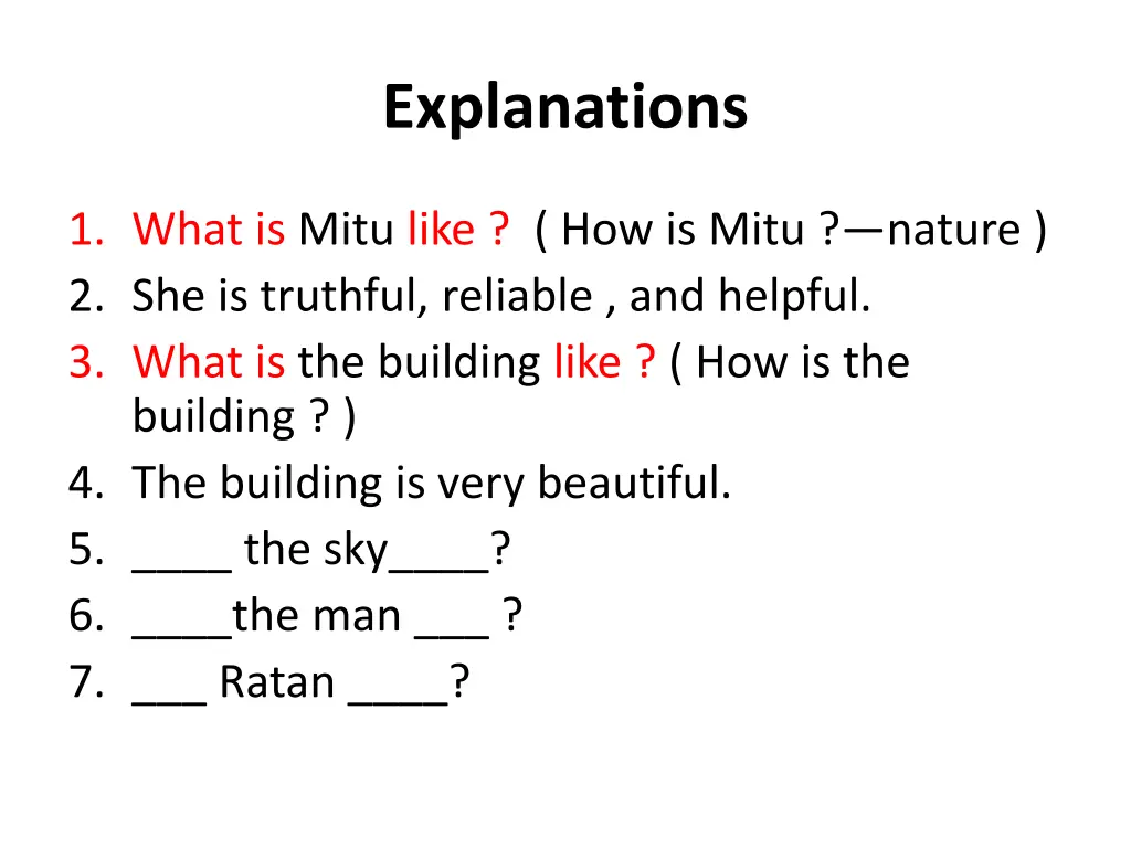 explanations 3