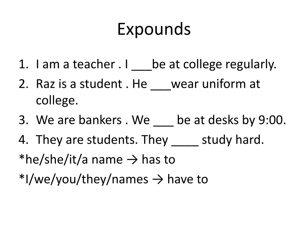 expounds