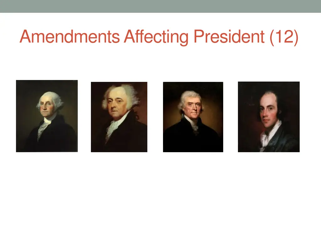 amendments affecting president 12