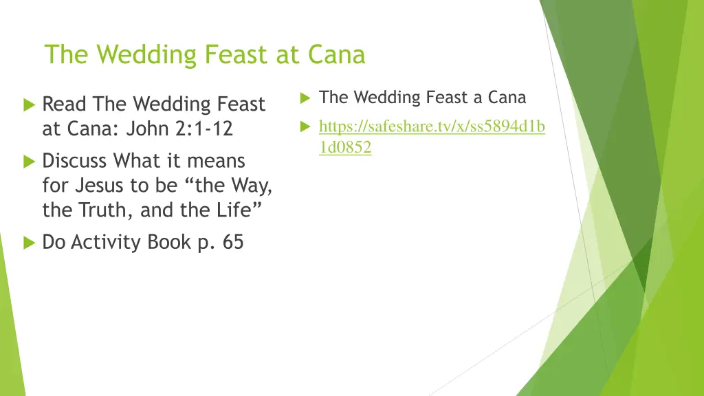 the wedding feast at cana