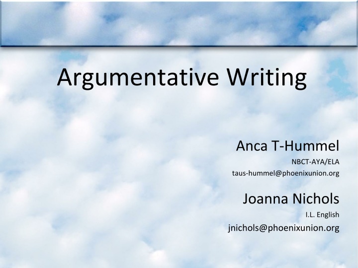 argumentative writing