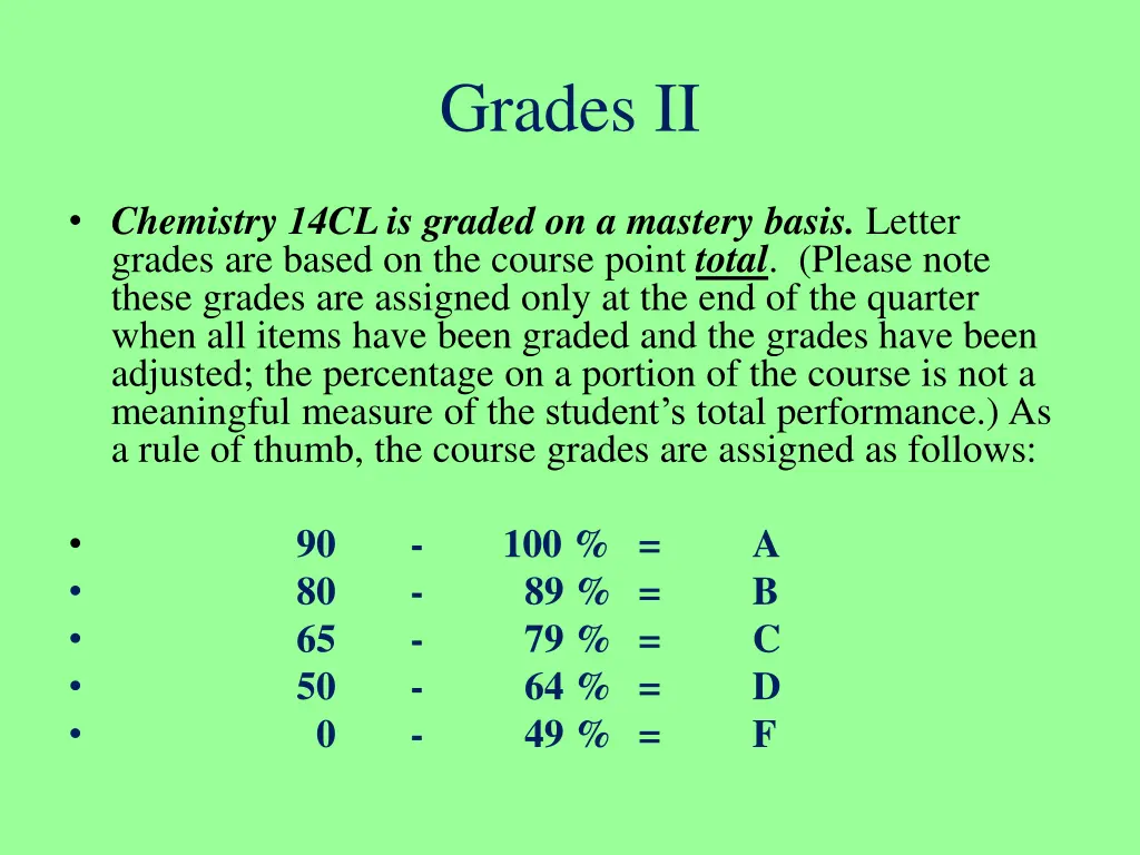 grades ii