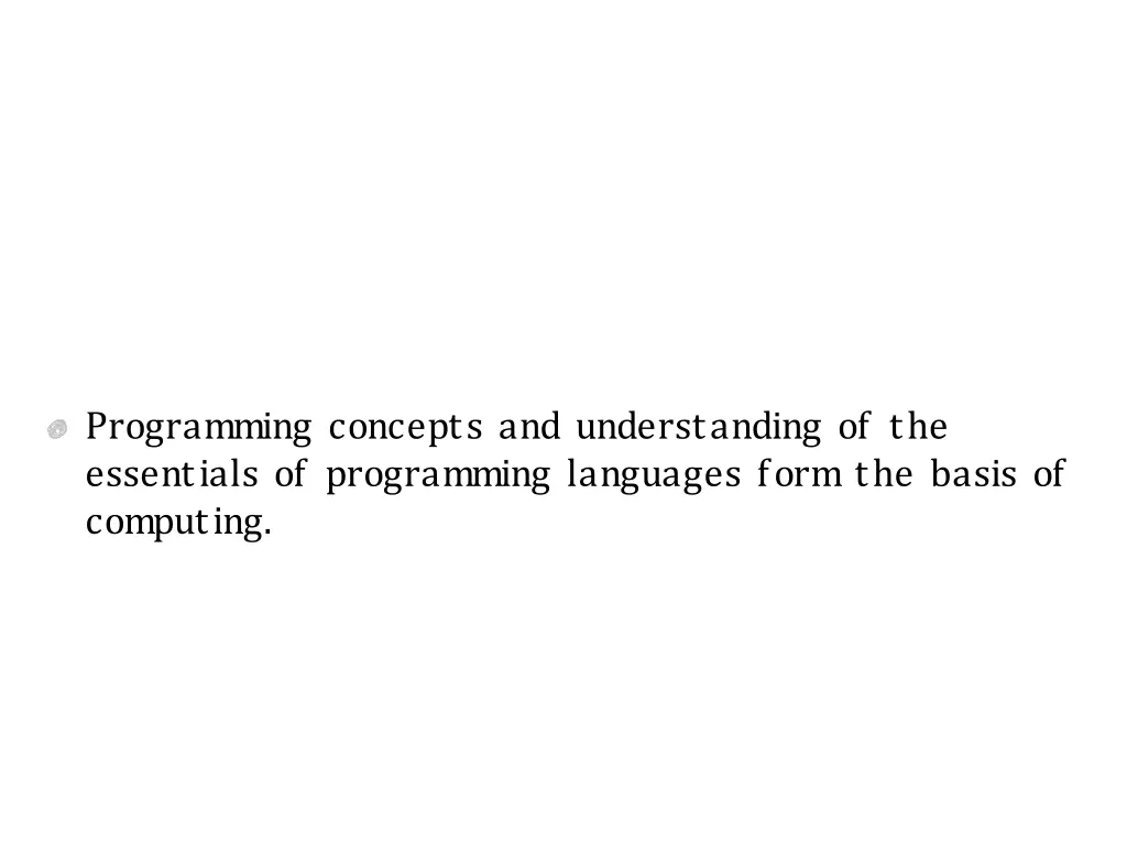 programming concepts and understanding