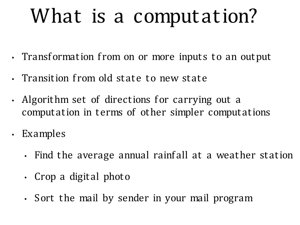 what is a computation