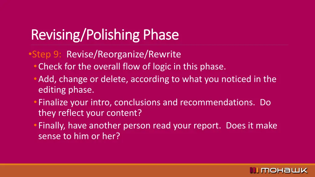 revising polishing phase revising polishing phase