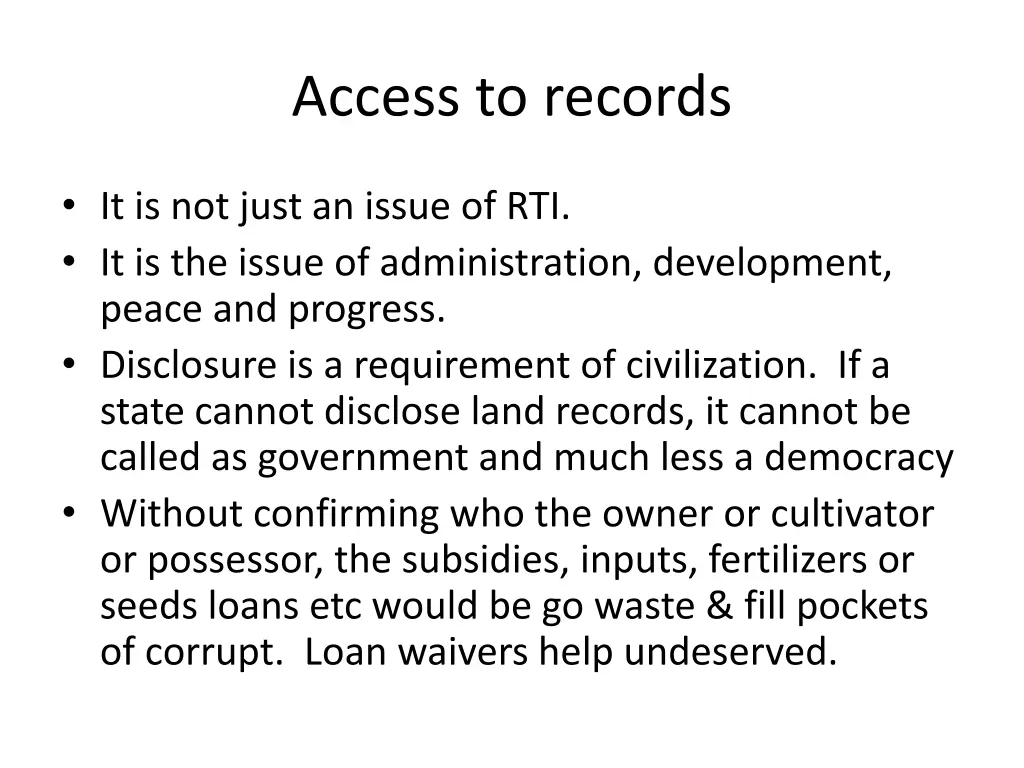 access to records