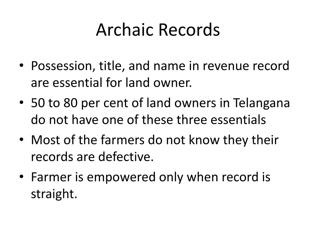 archaic records