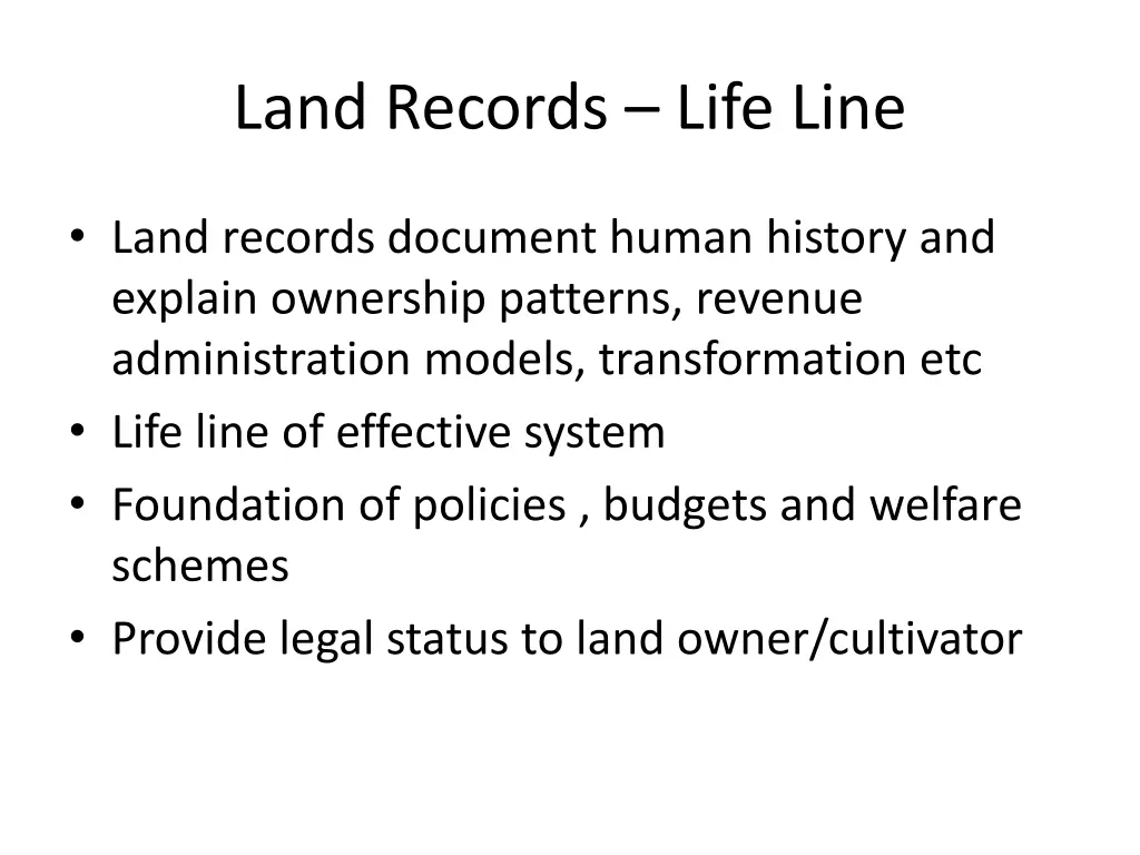 land records life line