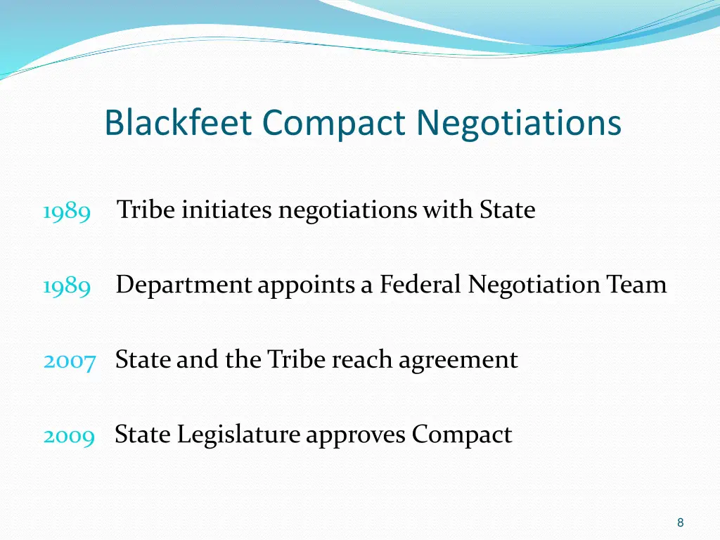 blackfeet compact negotiations