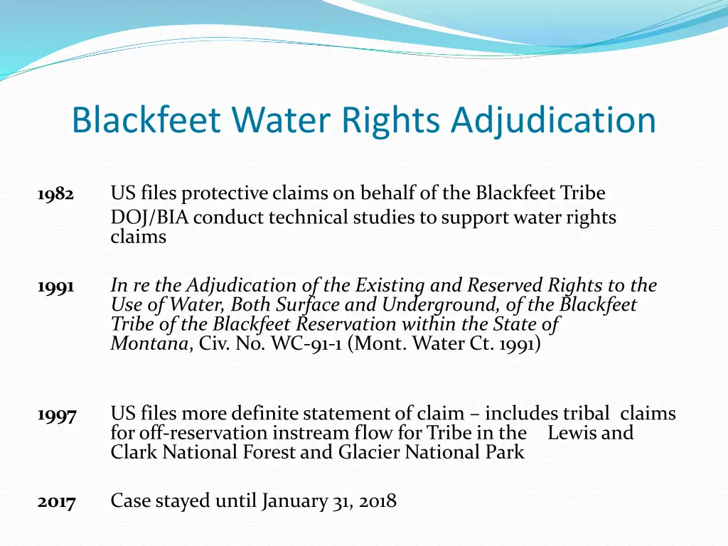 blackfeet water rights adjudication 1