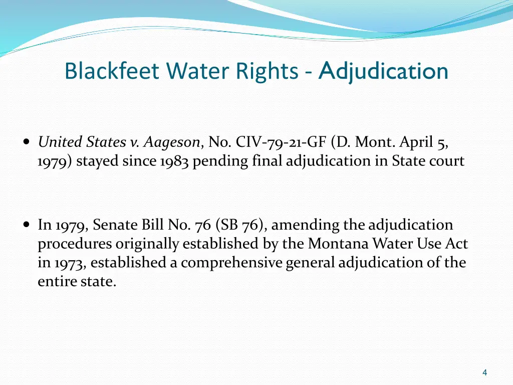 blackfeet water rights adjudication