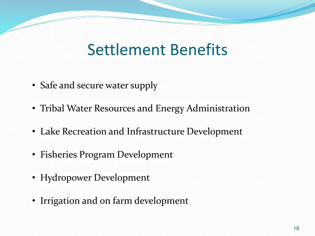 settlement benefits