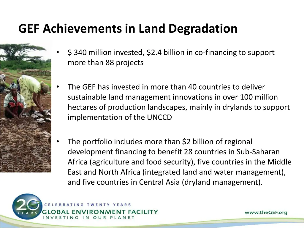 gef achievements in land degradation