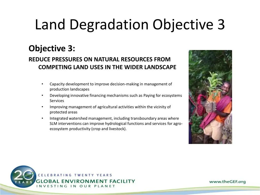 land degradation objective 3