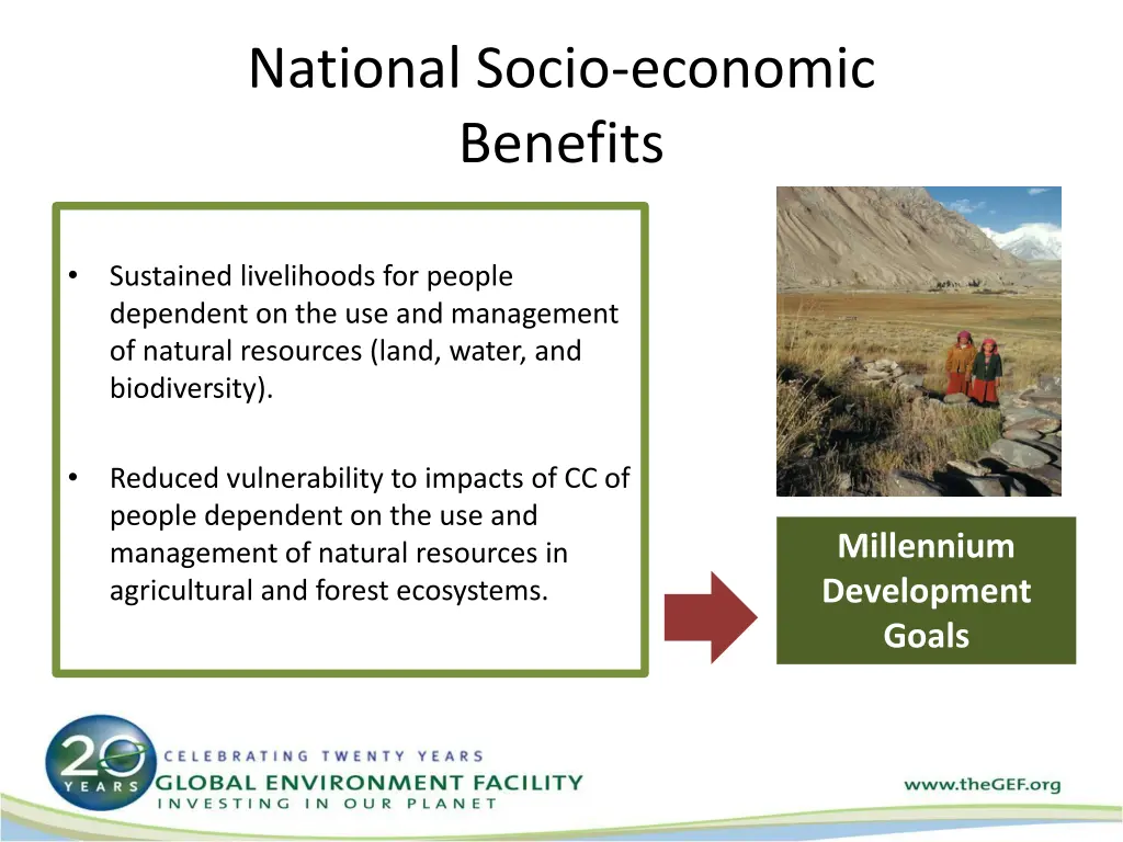 national socio economic benefits