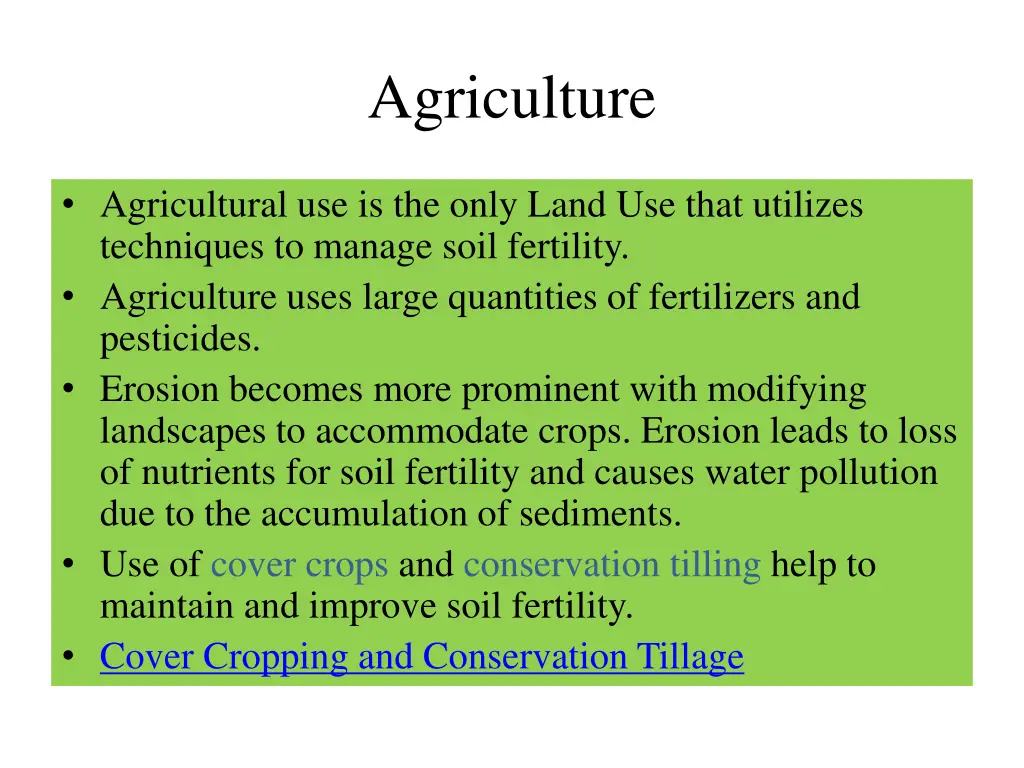 agriculture