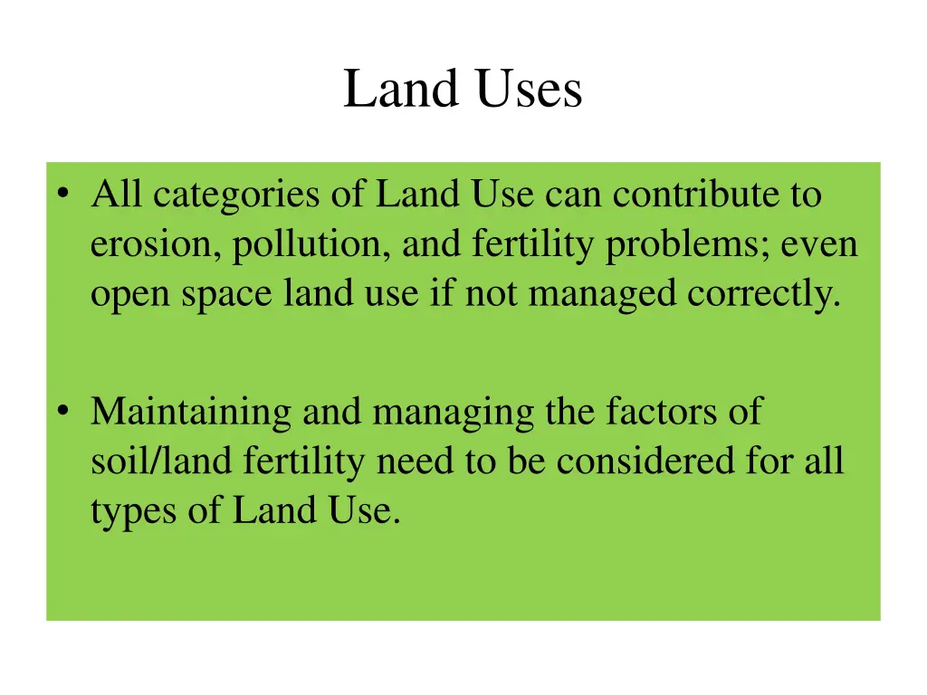 land uses 1