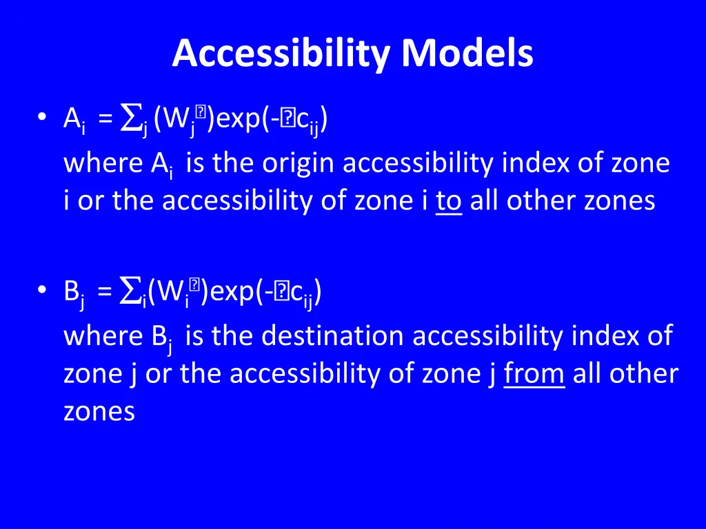 accessibility models