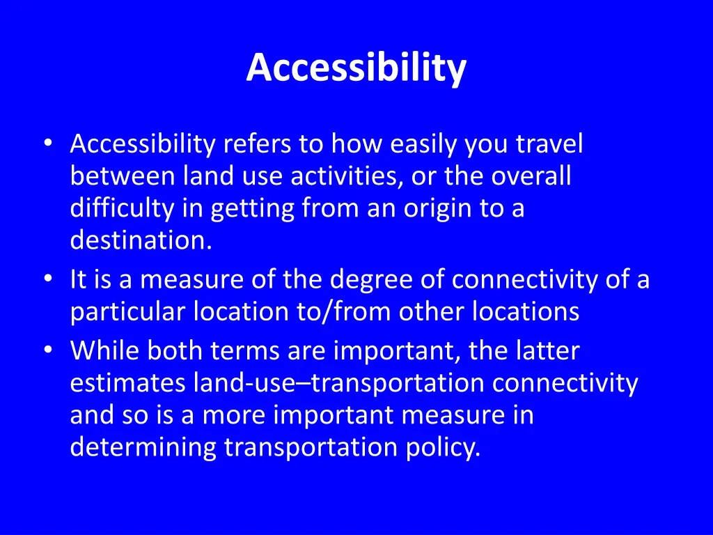 accessibility