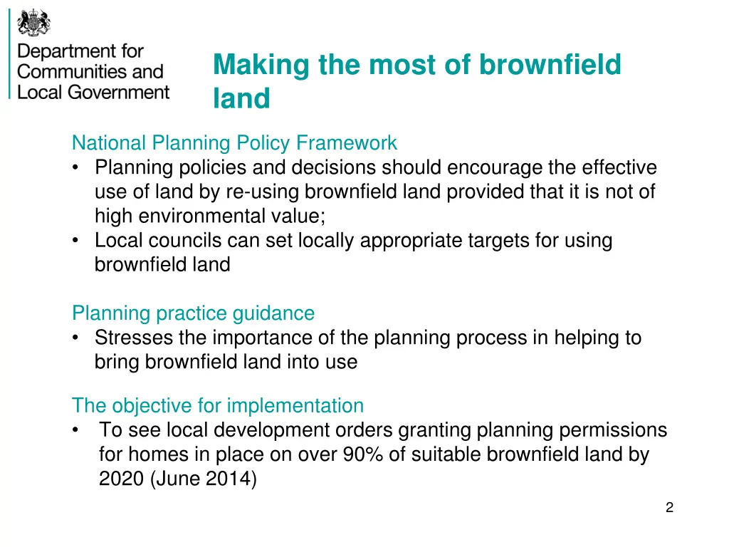 making the most of brownfield land