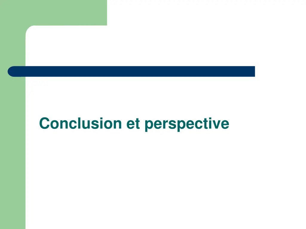 conclusion et perspective